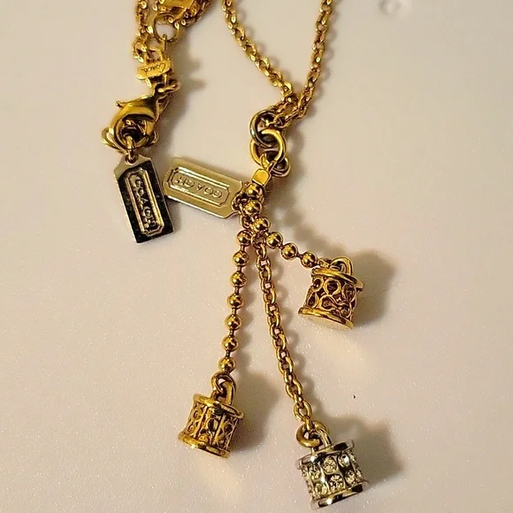 Coach Gold and Silver Charm Necklace - Picture 5 of 7